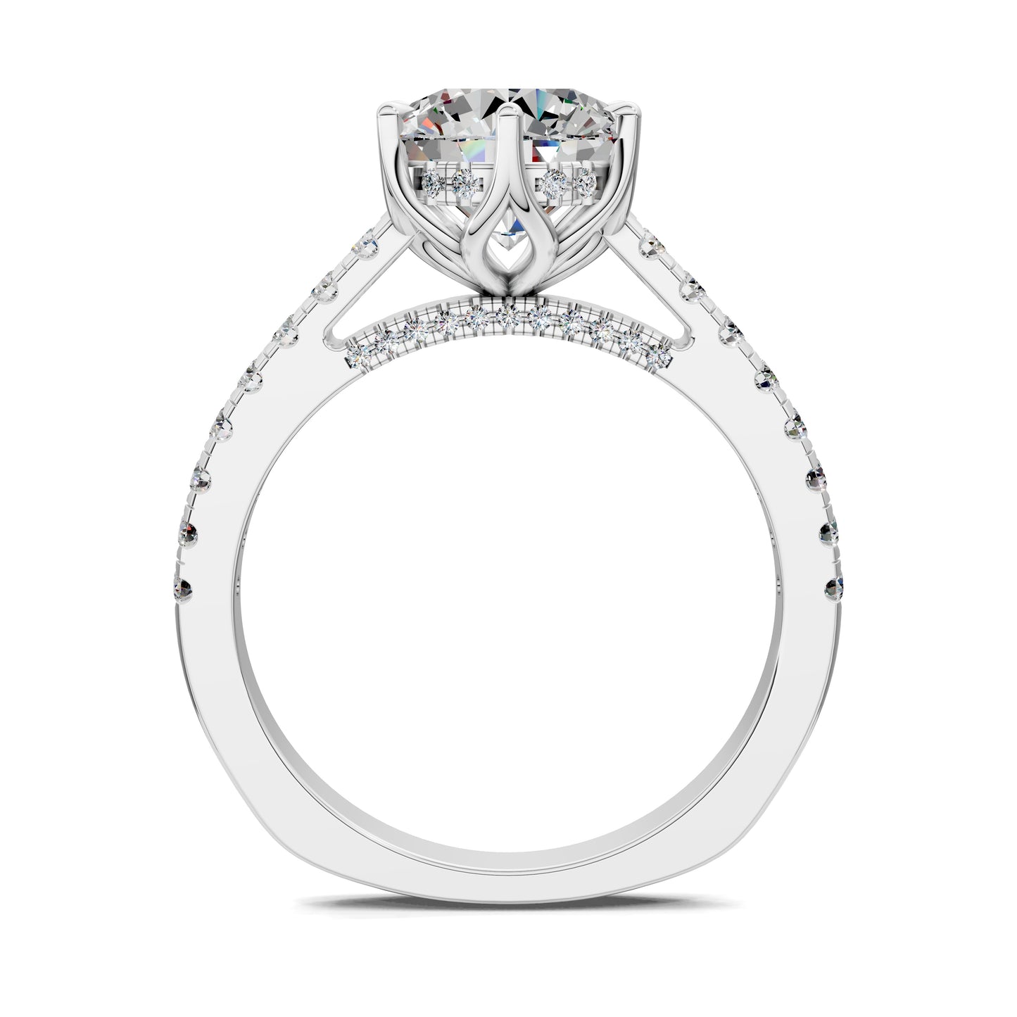 AUREA ROUND PAVÉ HALO RING