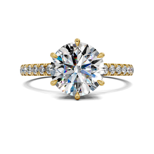 AUREA ROUND PAVÉ HALO RING