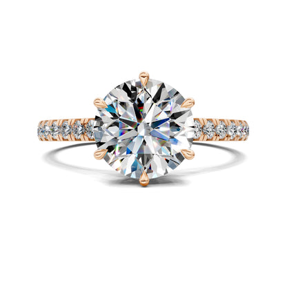 AUREA ROUND PAVÉ HALO RING