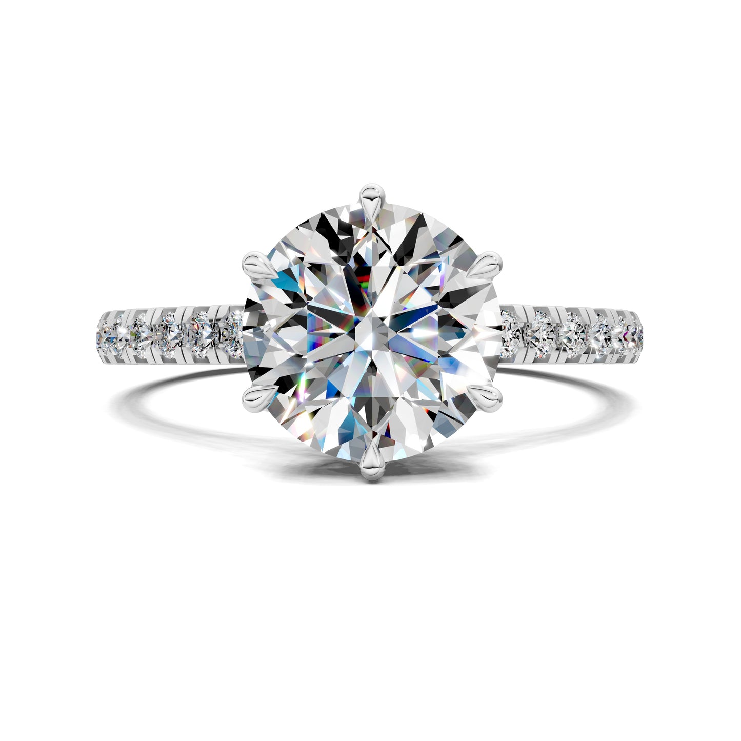 AUREA ROUND PAVÉ HALO RING