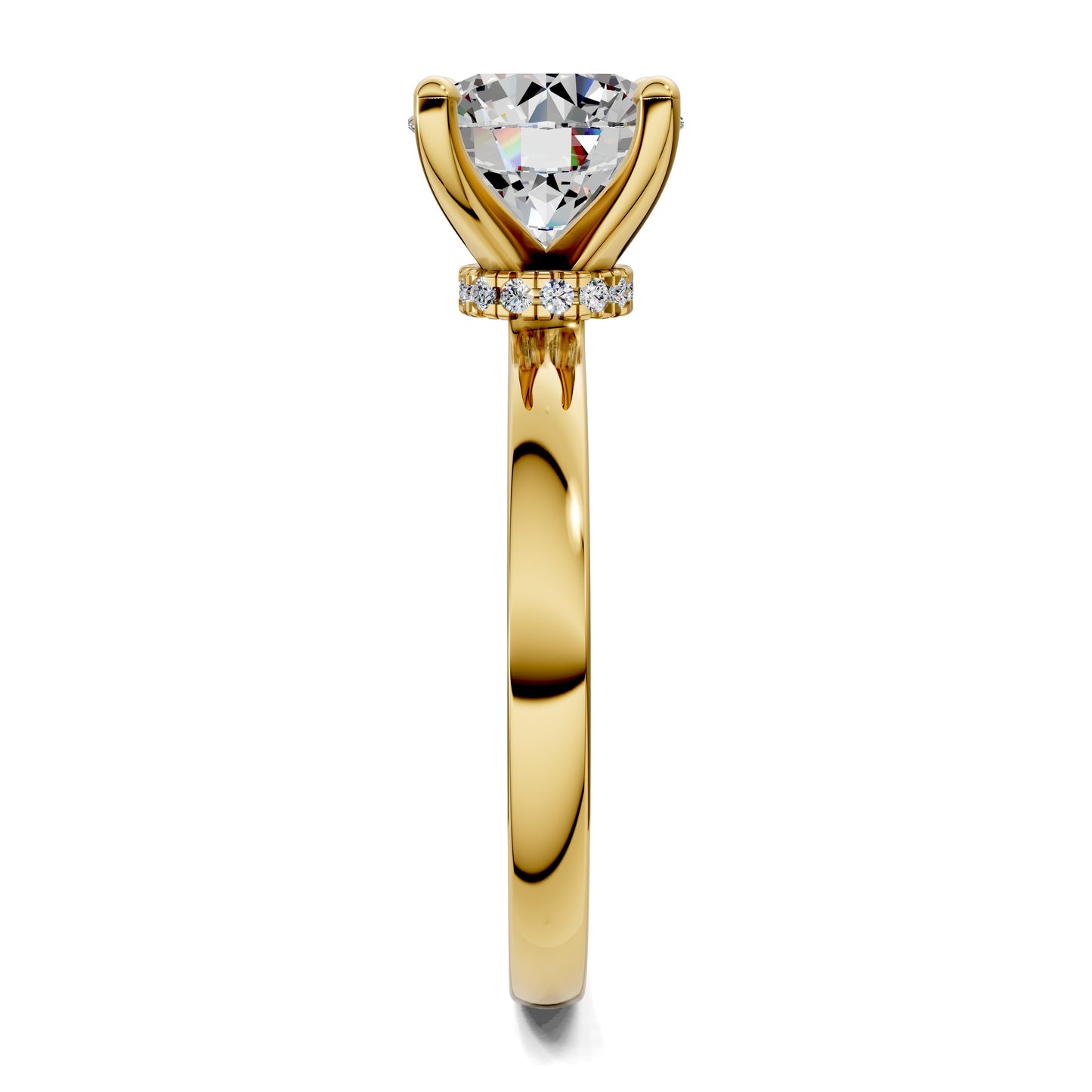 AUREA ROUND HIDDEN HALO RING