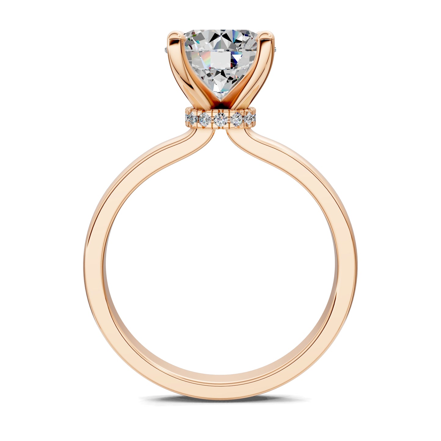 AUREA ROUND HIDDEN HALO RING