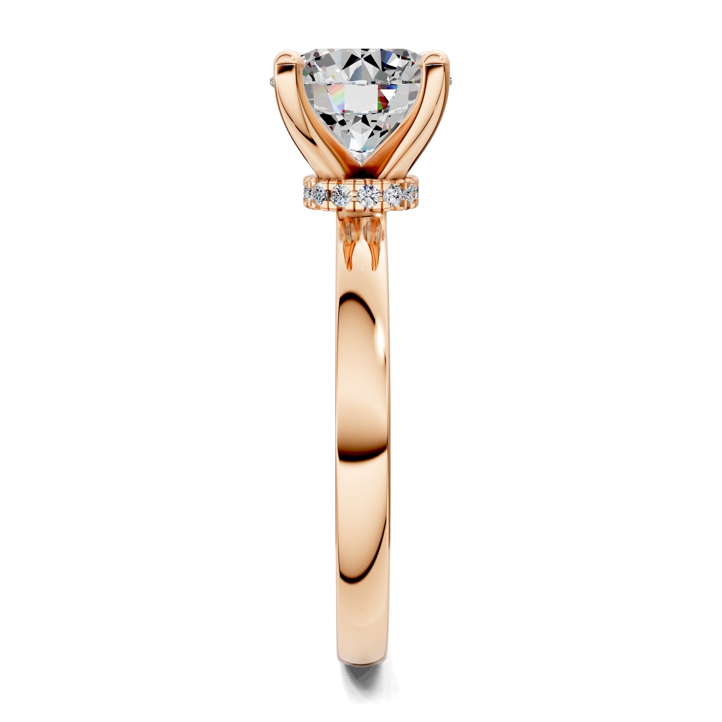 AUREA ROUND HIDDEN HALO RING