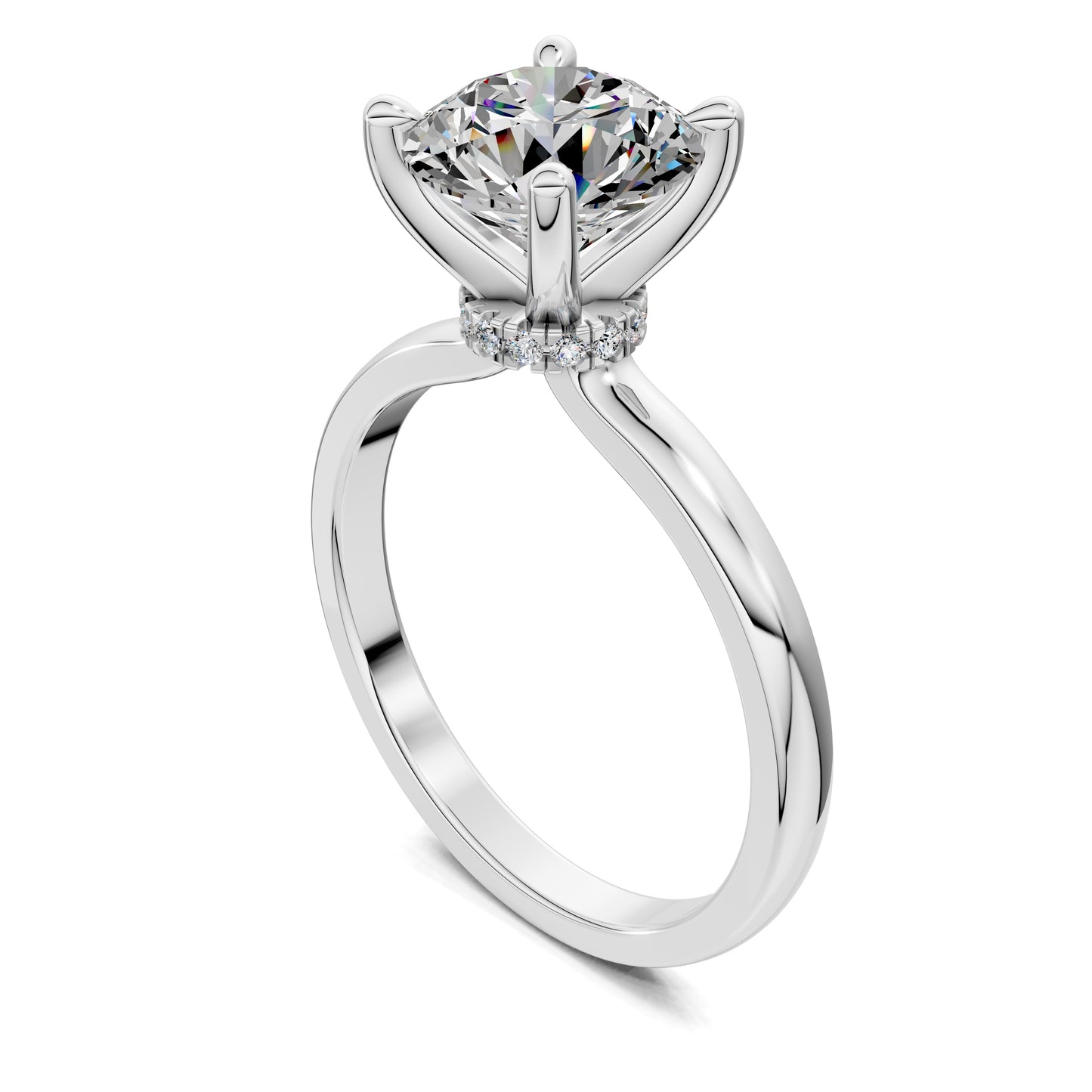 AUREA ROUND HIDDEN HALO RING