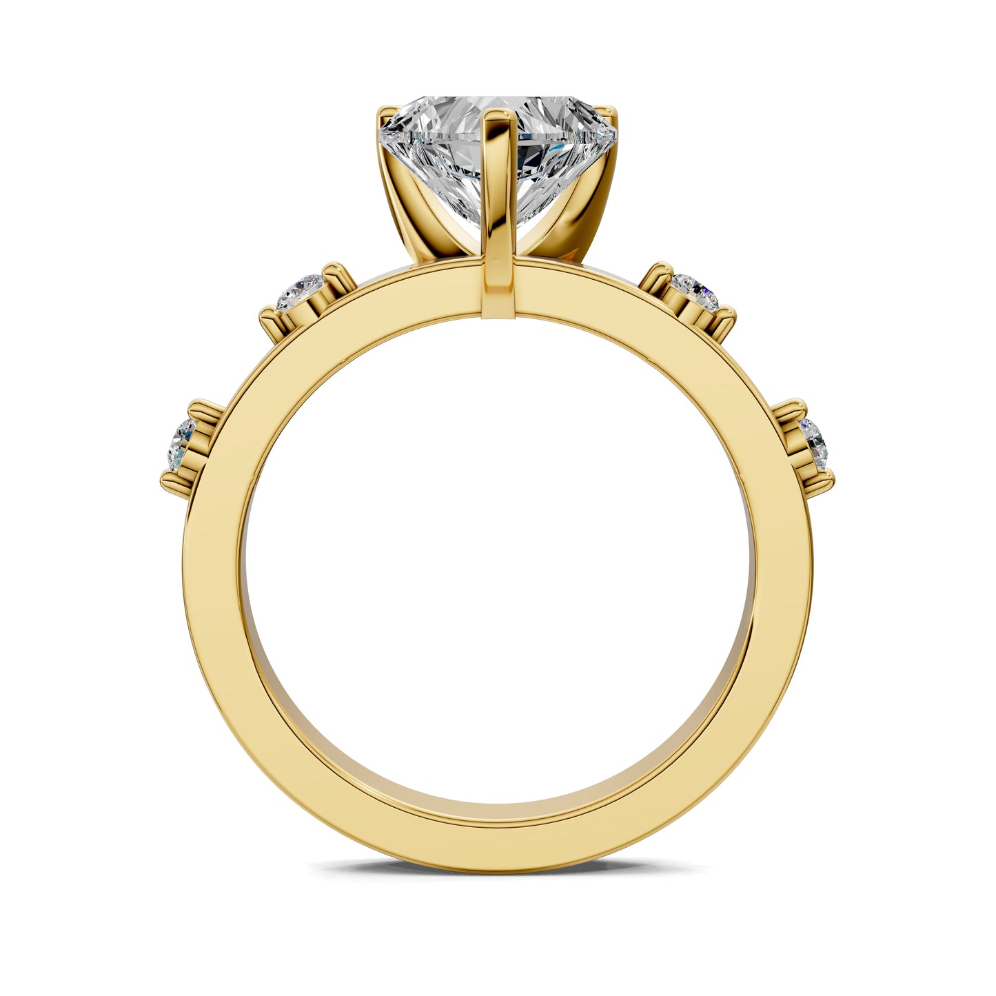 AMOUR HEART ACCENT DIAMOND RING