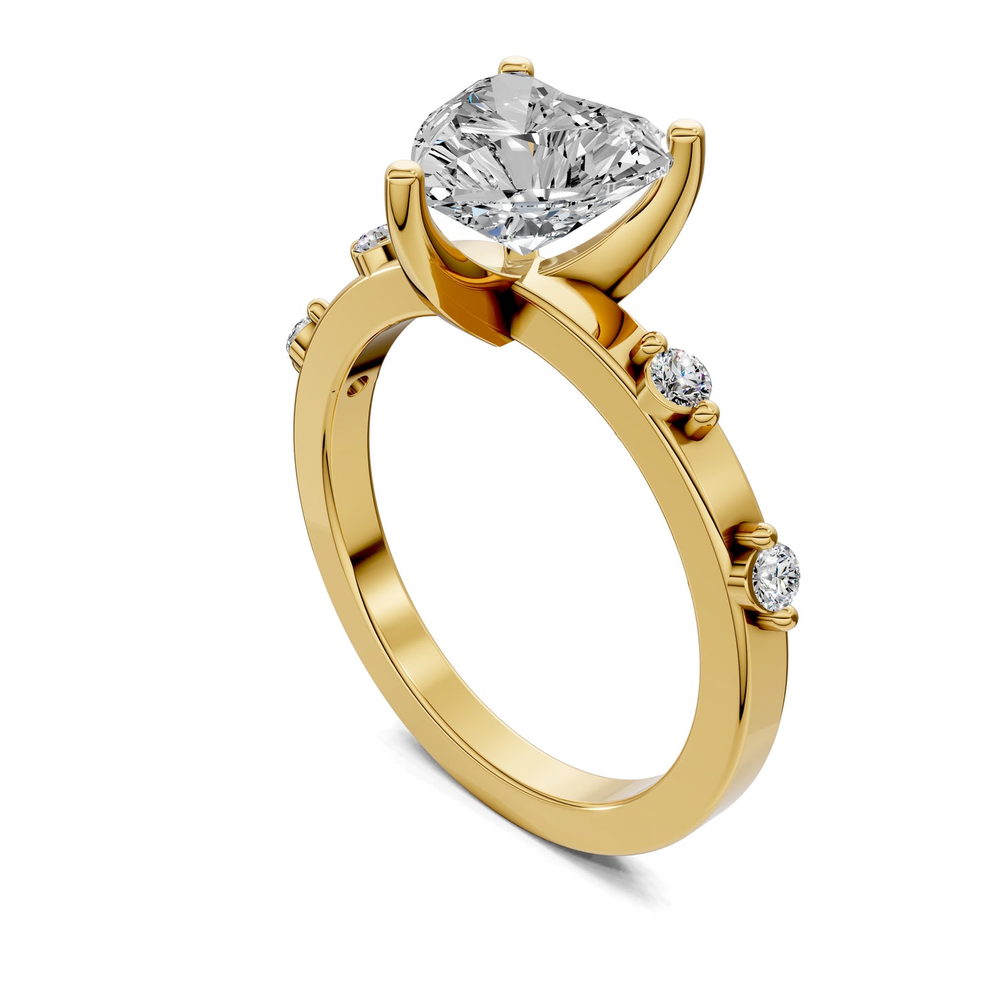 AMOUR HEART ACCENT DIAMOND RING