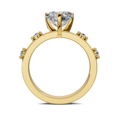 AMOUR HEART ACCENT DIAMOND RING
