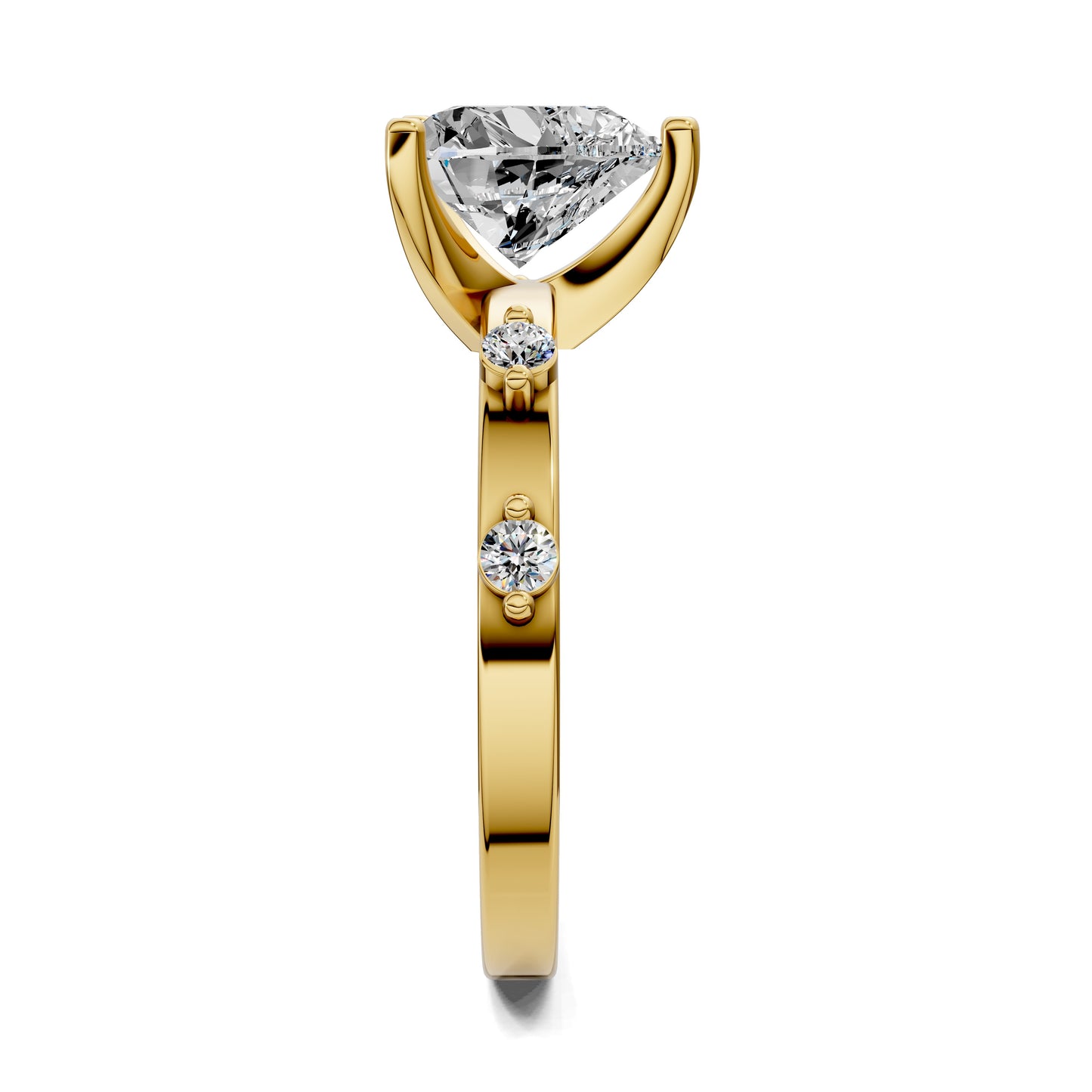 AMOUR HEART ACCENT DIAMOND RING