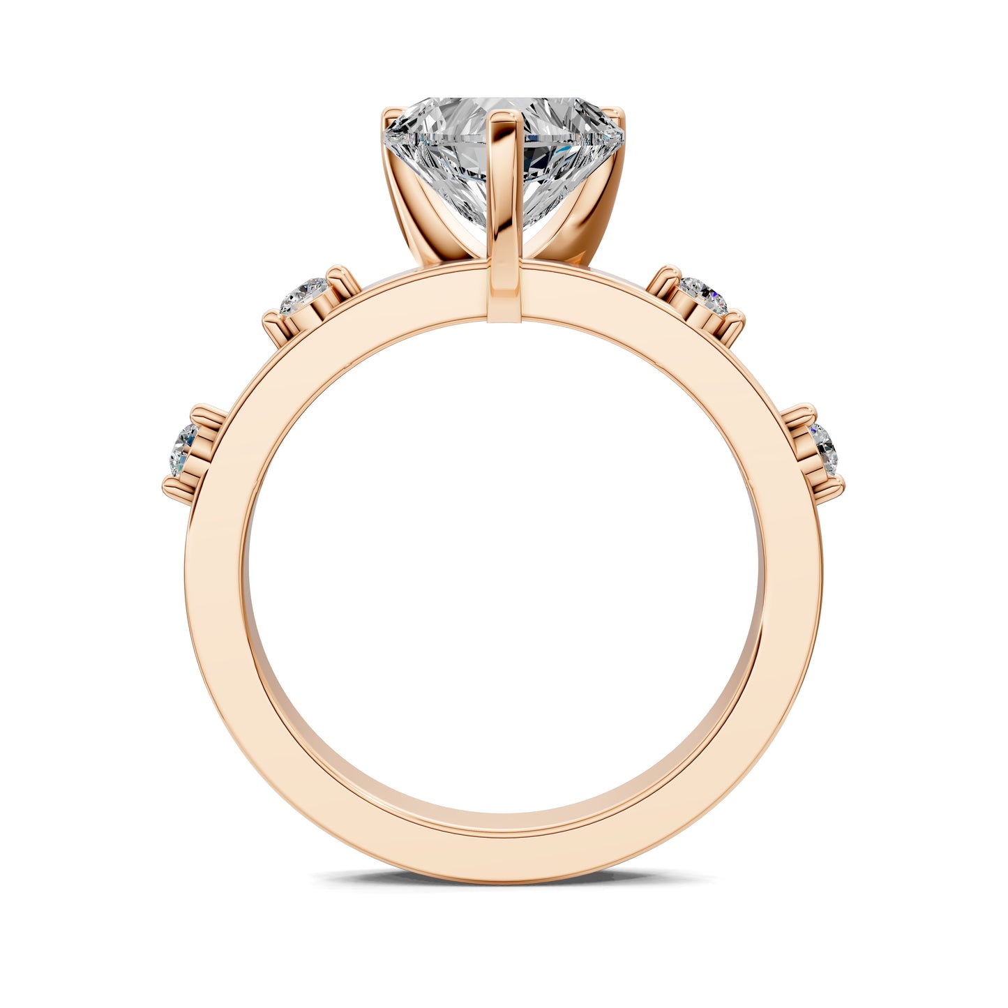 AMOUR HEART ACCENT DIAMOND RING