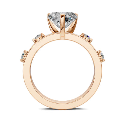 AMOUR HEART ACCENT DIAMOND RING