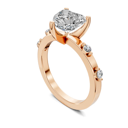AMOUR HEART ACCENT DIAMOND RING