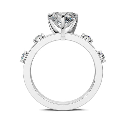 AMOUR HEART ACCENT DIAMOND RING