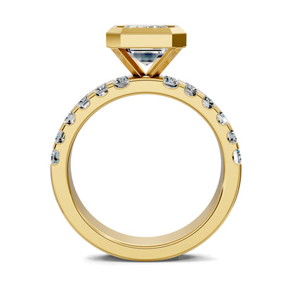 VALORA EMERALD BEZEL BAGUETTE RING