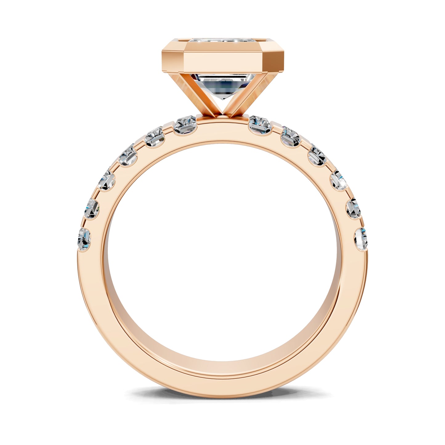 VALORA EMERALD BEZEL BAGUETTE RING