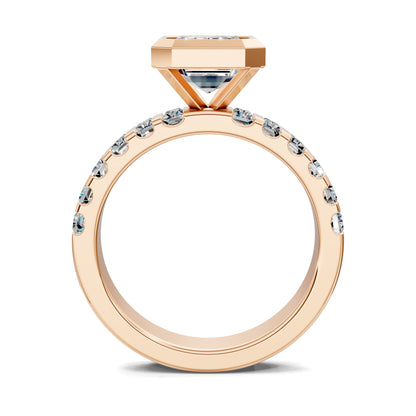 VALORA EMERALD BEZEL BAGUETTE RING