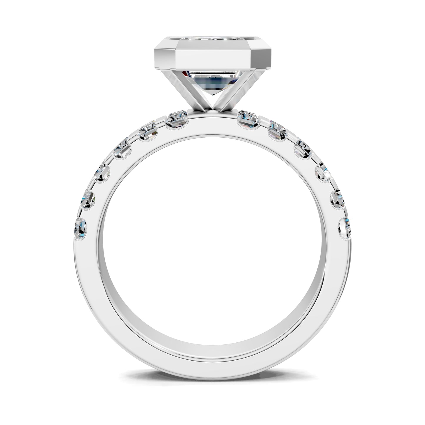 VALORA EMERALD BEZEL BAGUETTE RING