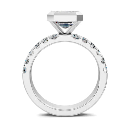 VALORA EMERALD BEZEL BAGUETTE RING