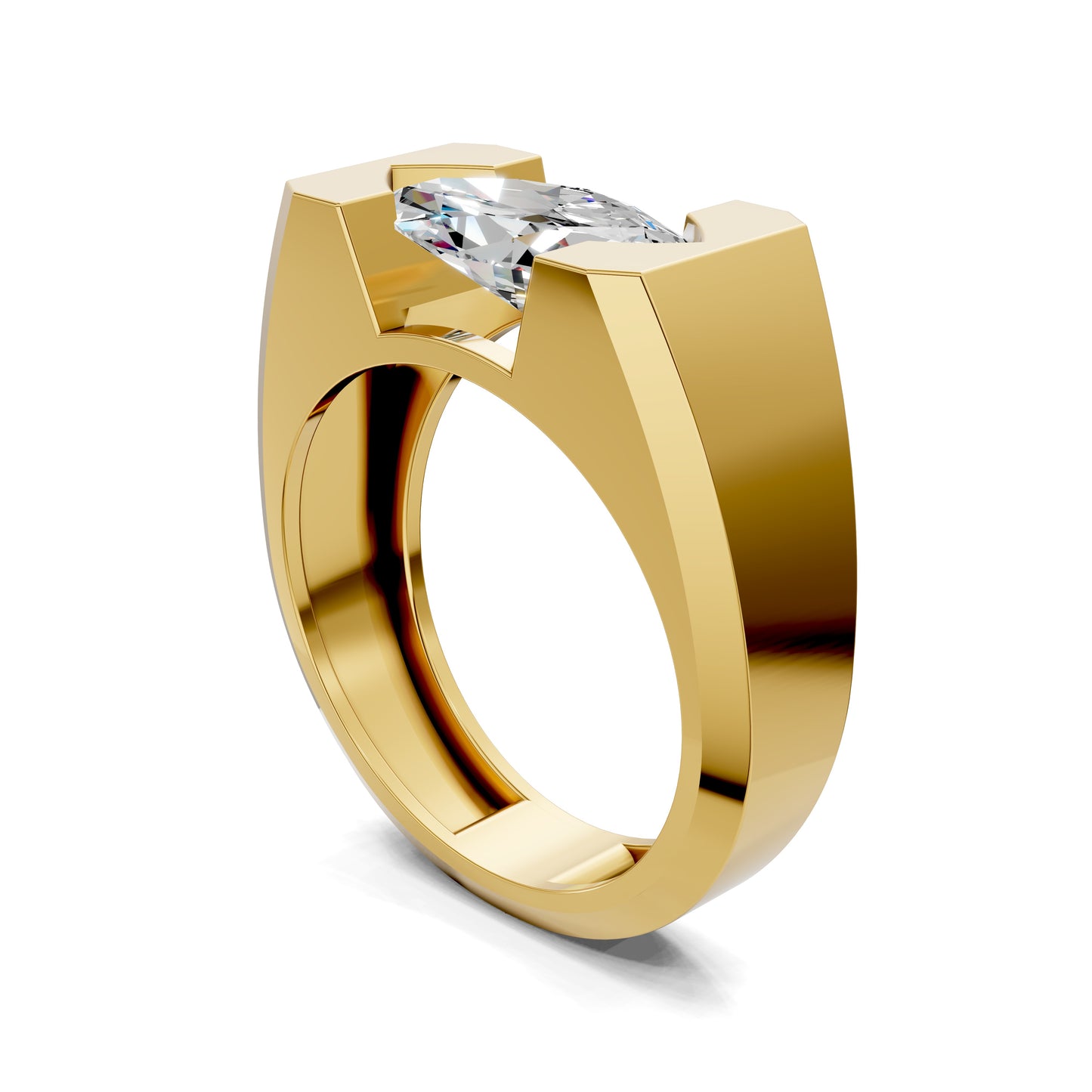 SOLARA MARQUISE BEZEL STATEMENT RING