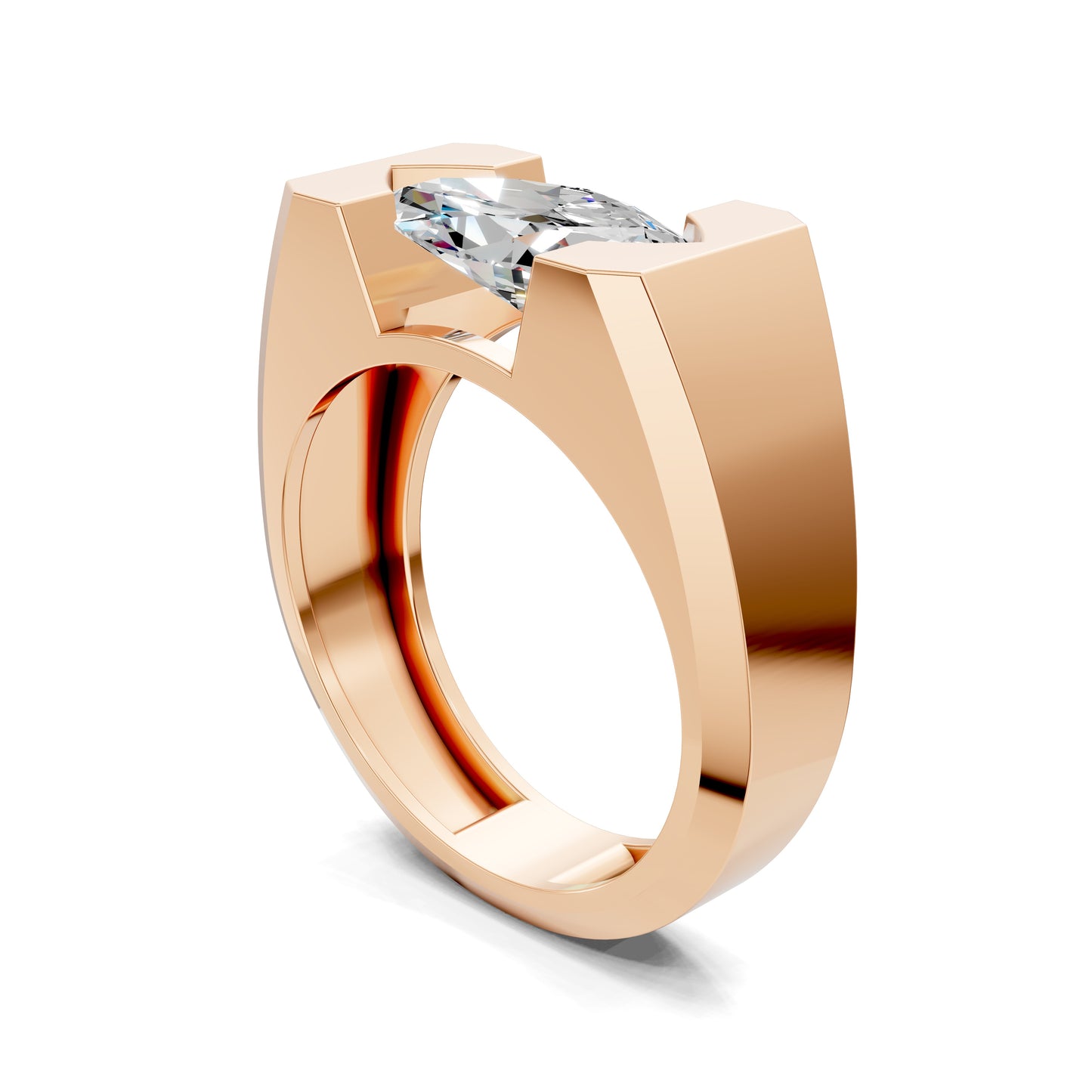 SOLARA MARQUISE BEZEL STATEMENT RING