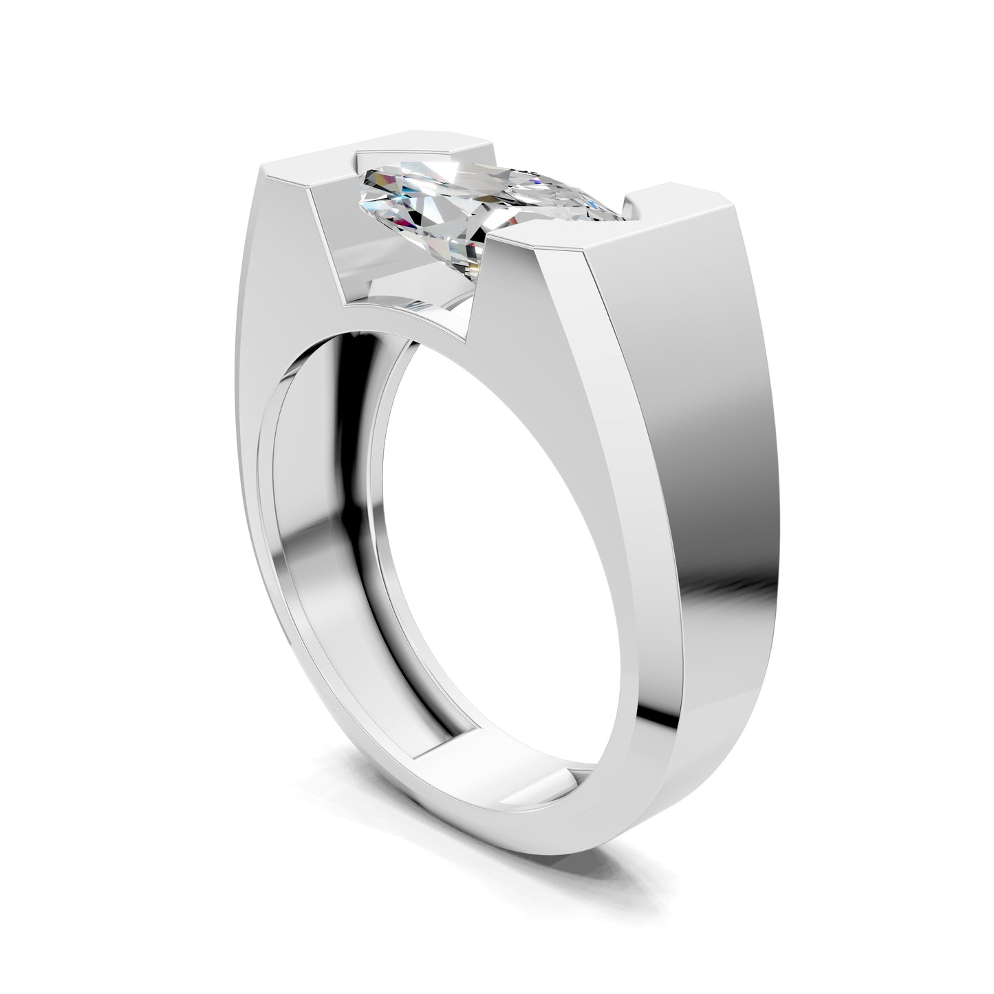 SOLARA MARQUISE BEZEL STATEMENT RING