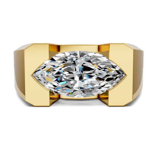 SOLARA MARQUISE BEZEL STATEMENT RING
