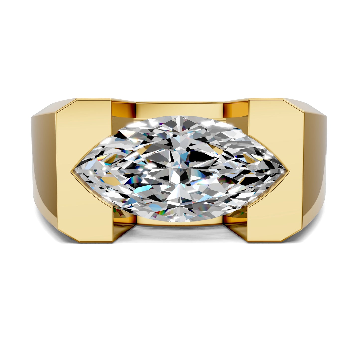 SOLARA MARQUISE BEZEL STATEMENT RING