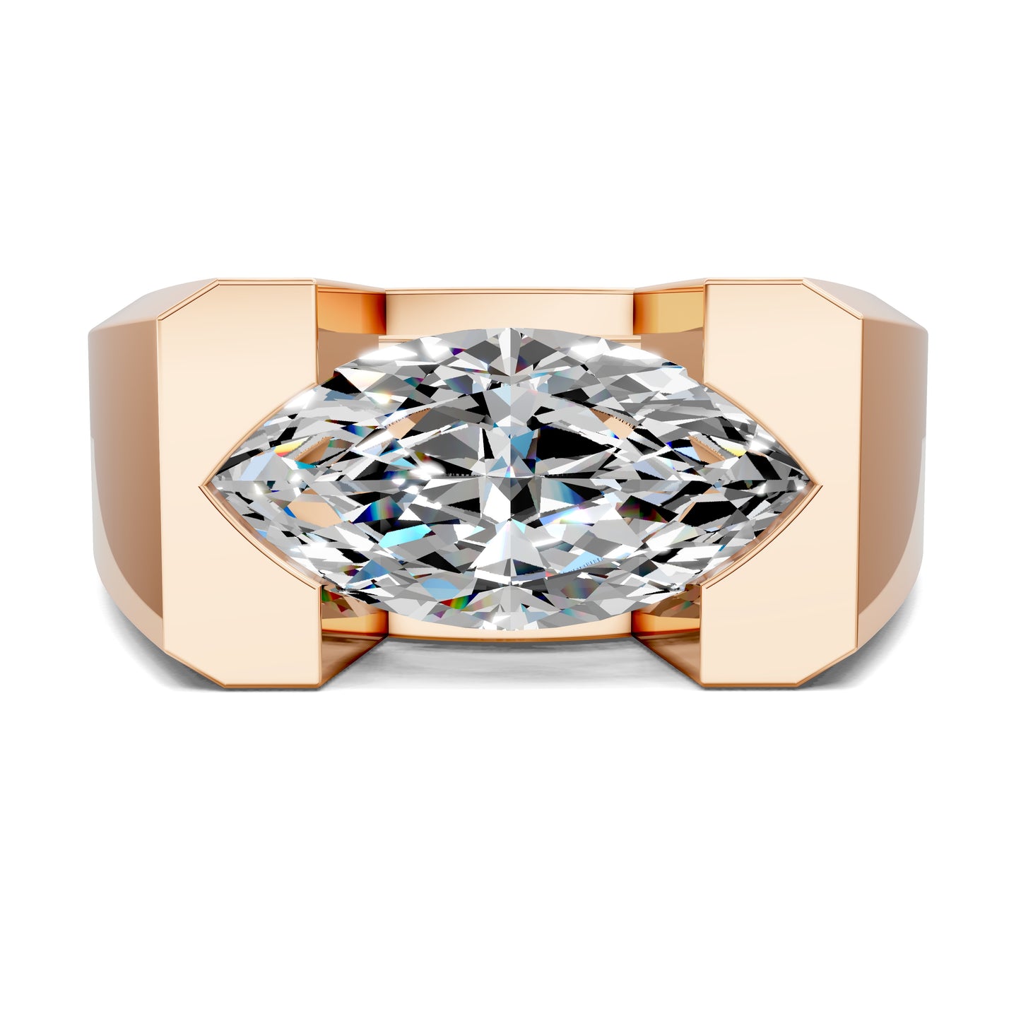 SOLARA MARQUISE BEZEL STATEMENT RING