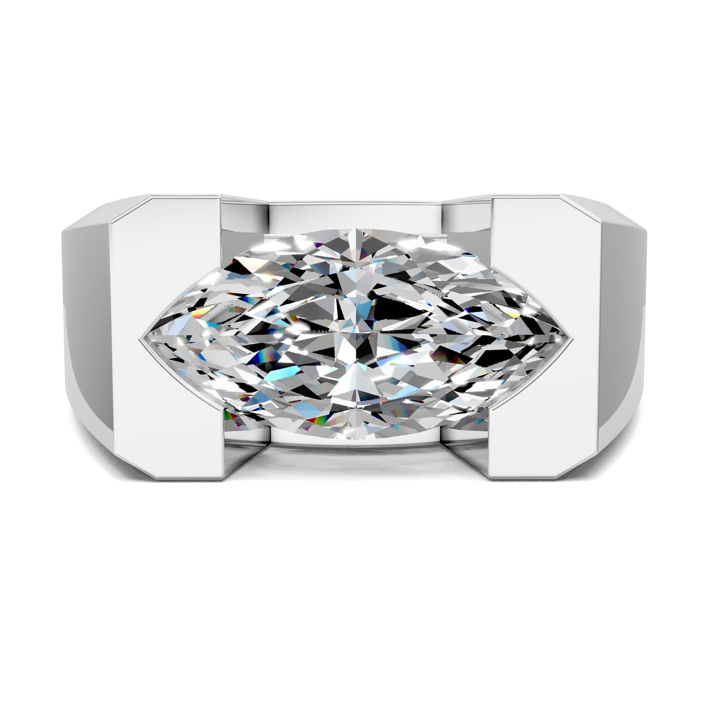 SOLARA MARQUISE BEZEL STATEMENT RING