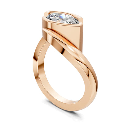 SOLARA MARQUISE BEZEL BYPASS RING