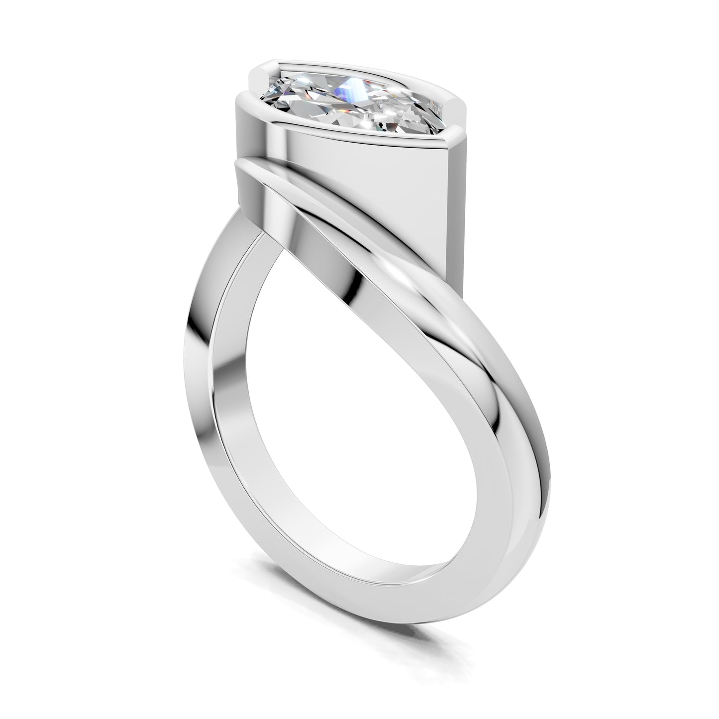SOLARA MARQUISE BEZEL BYPASS RING