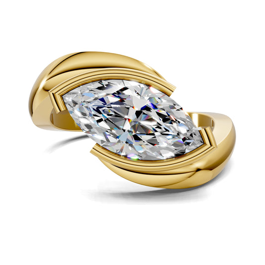 SOLARA MARQUISE BEZEL BYPASS RING
