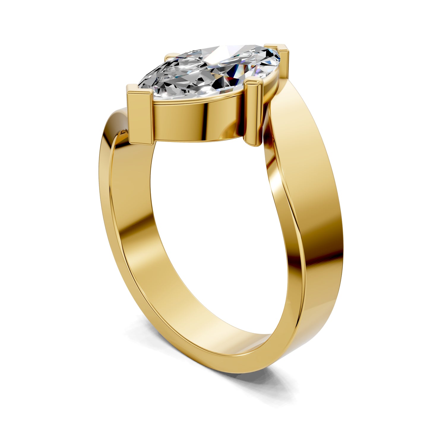 SOLARA MARQUISE BYPASS RING