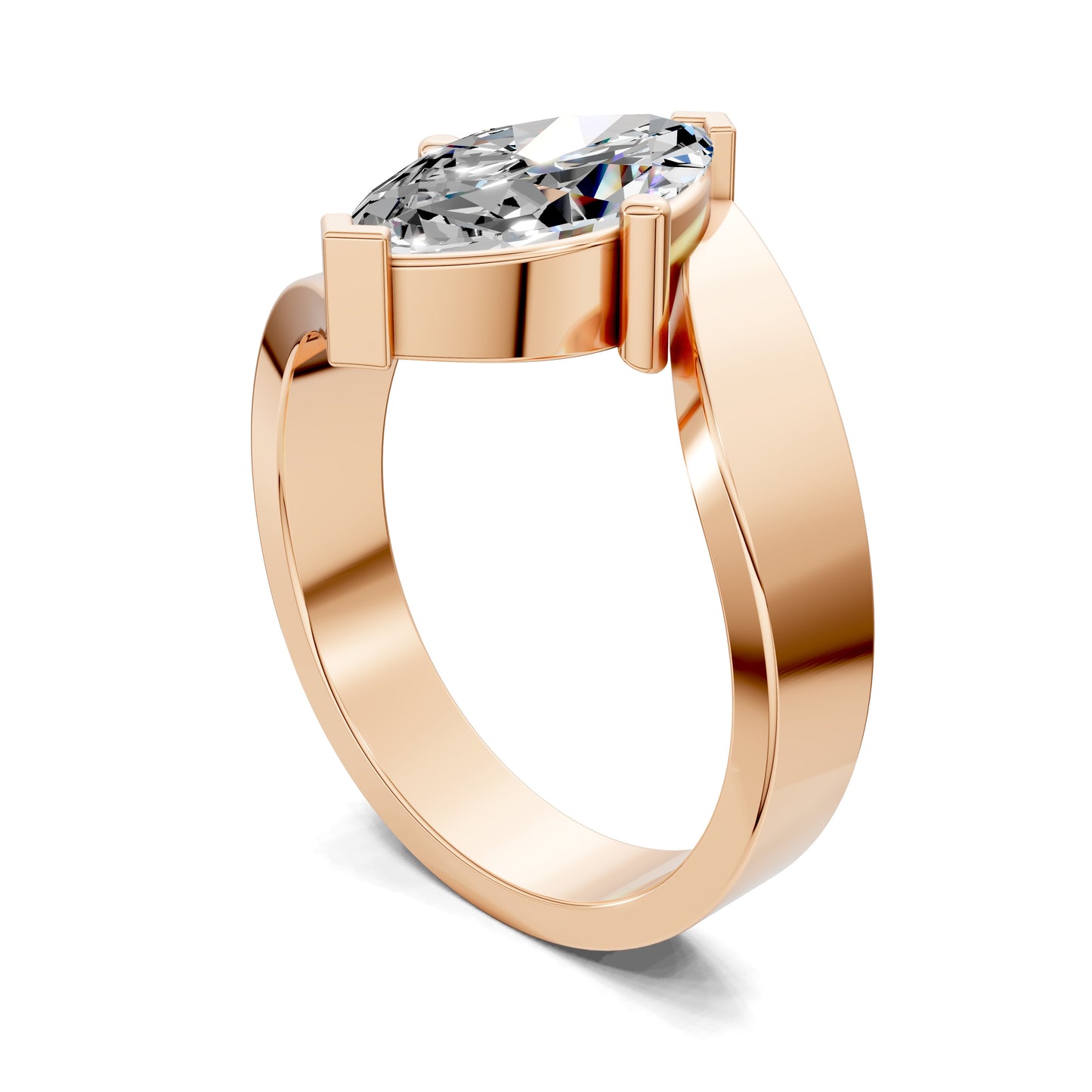 SOLARA MARQUISE BYPASS RING