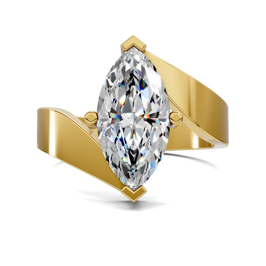 SOLARA MARQUISE BYPASS RING