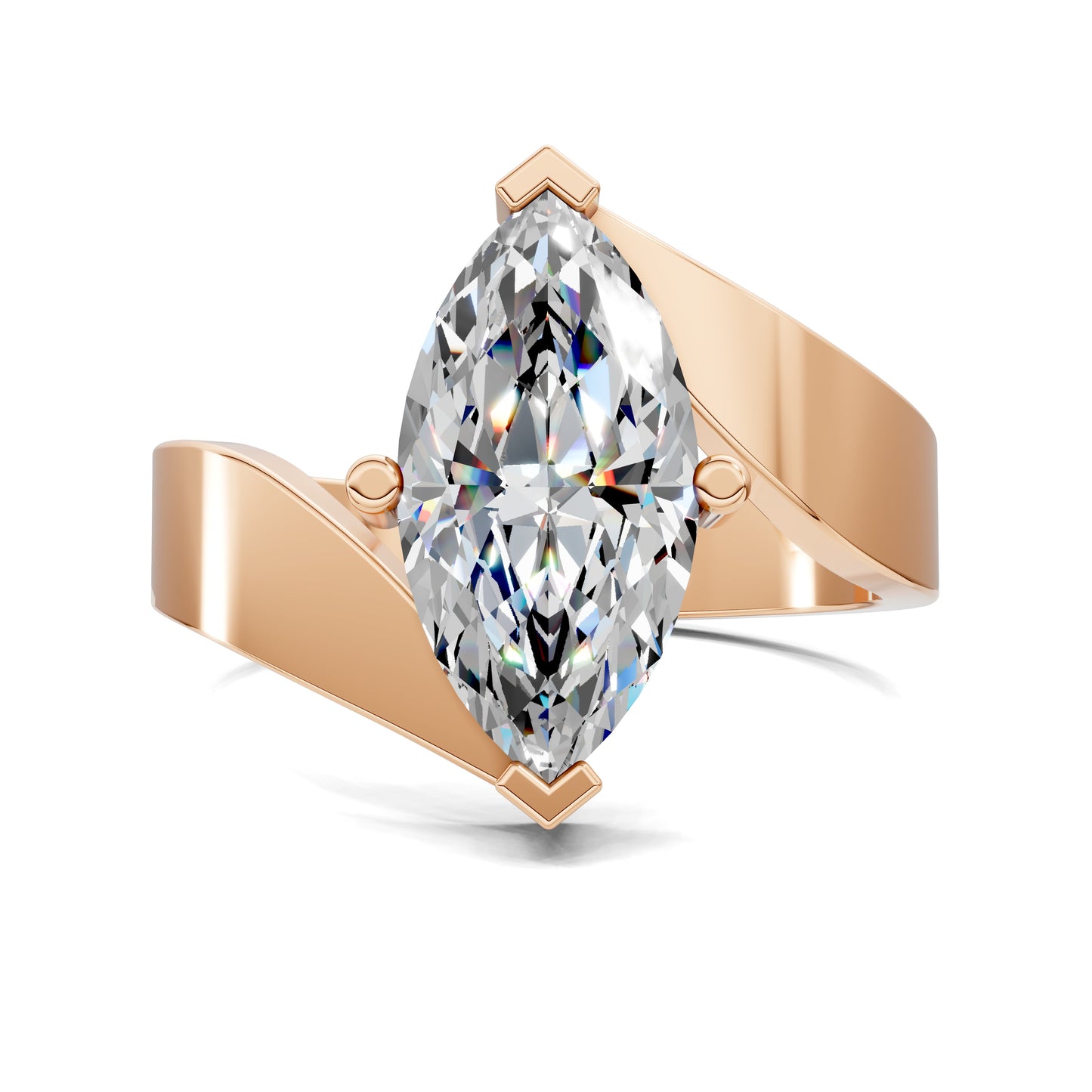 SOLARA MARQUISE BYPASS RING