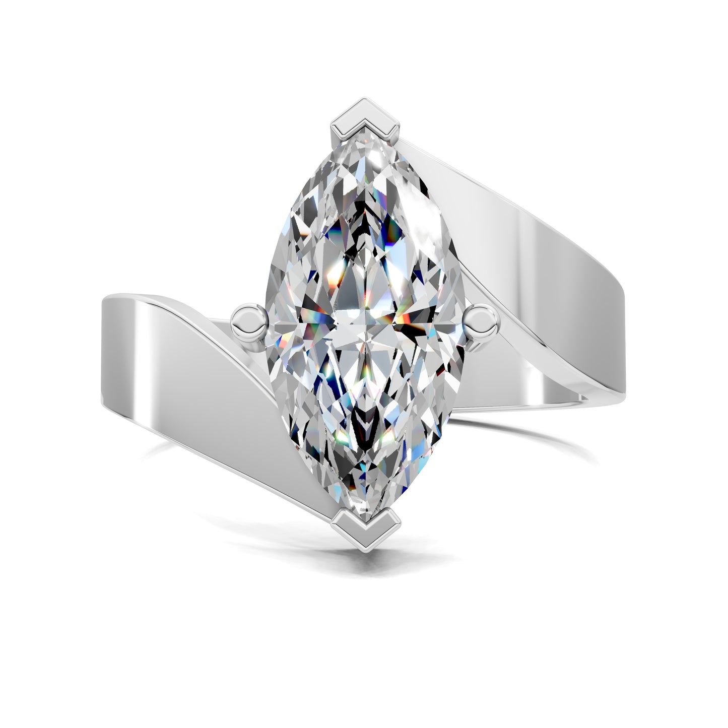 SOLARA MARQUISE BYPASS RING