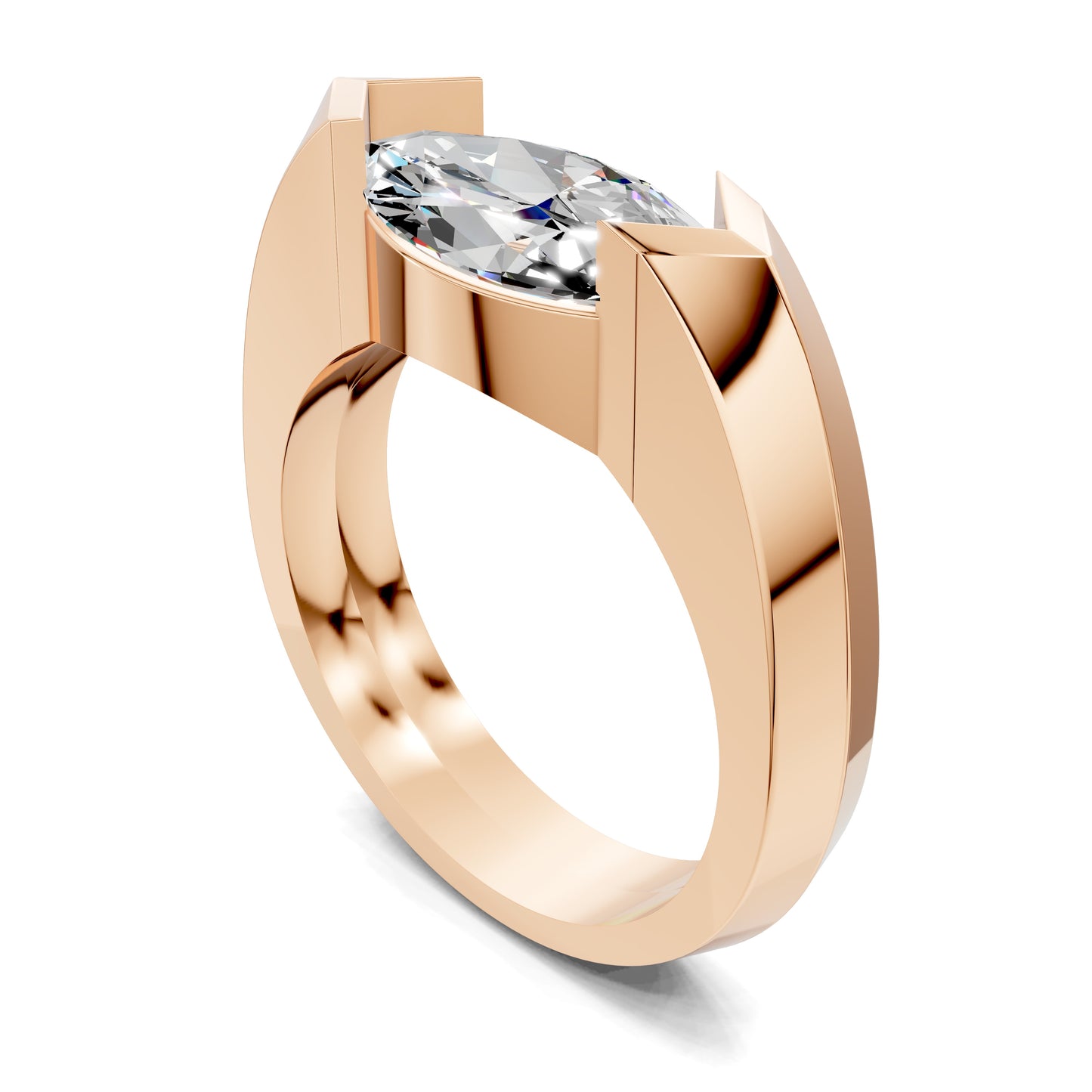 SOLARA MARQUISE KNIFE-EDGE RING