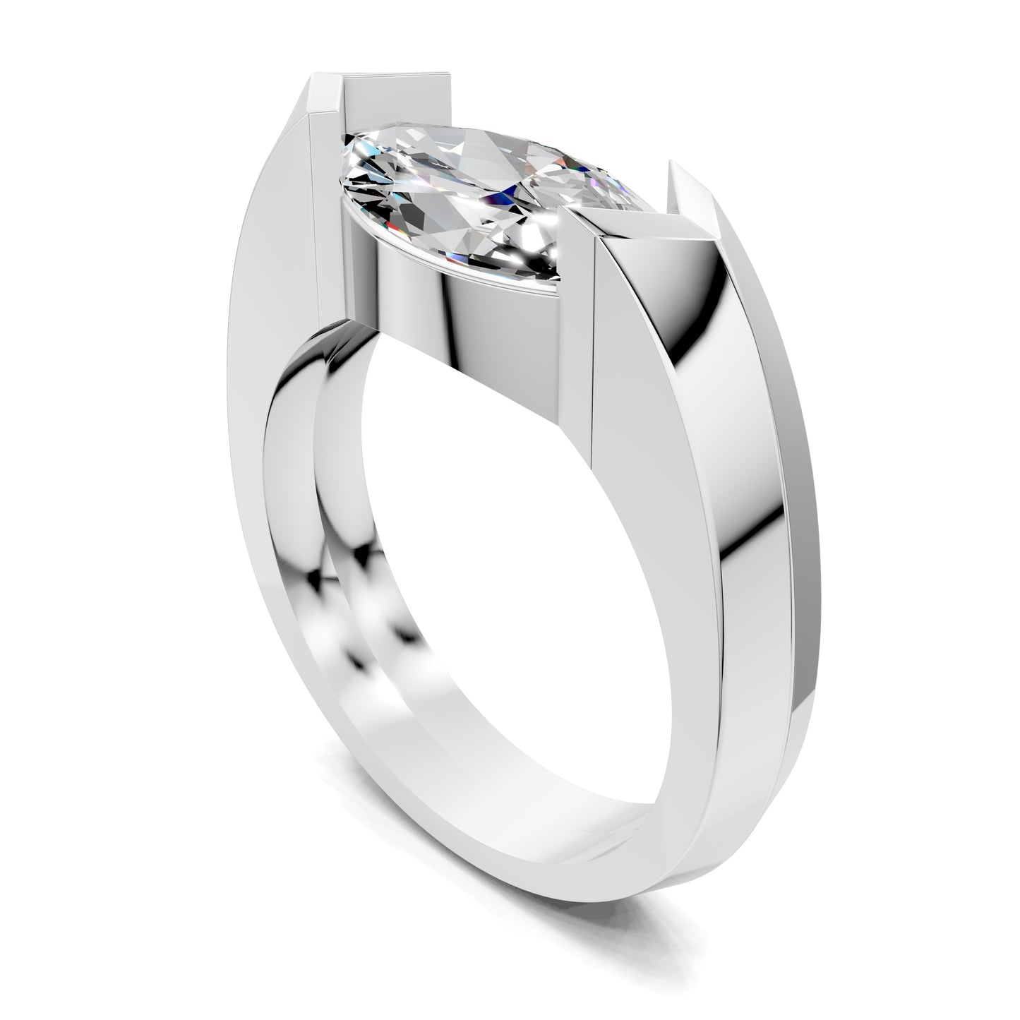 SOLARA MARQUISE KNIFE-EDGE RING