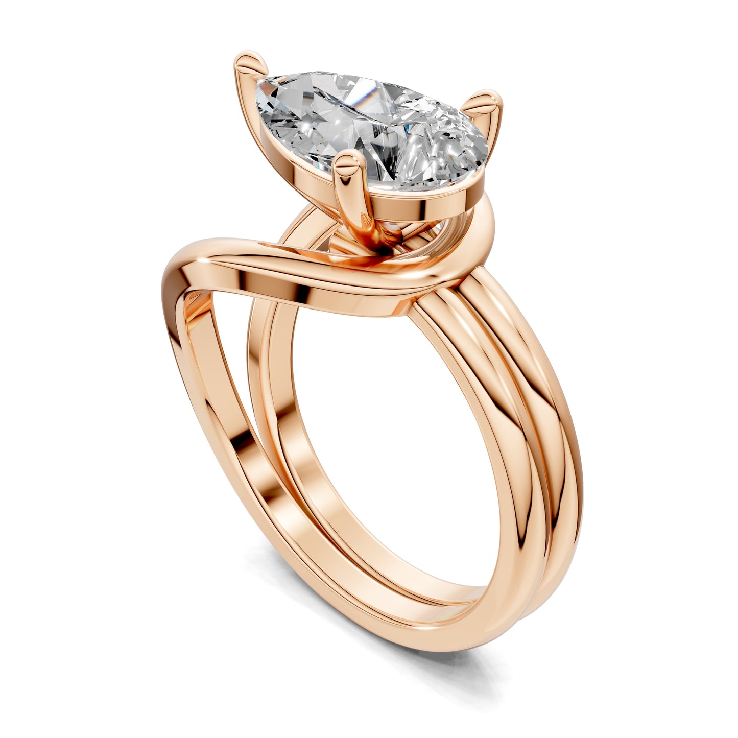 ELARA PEAR TWIST RING