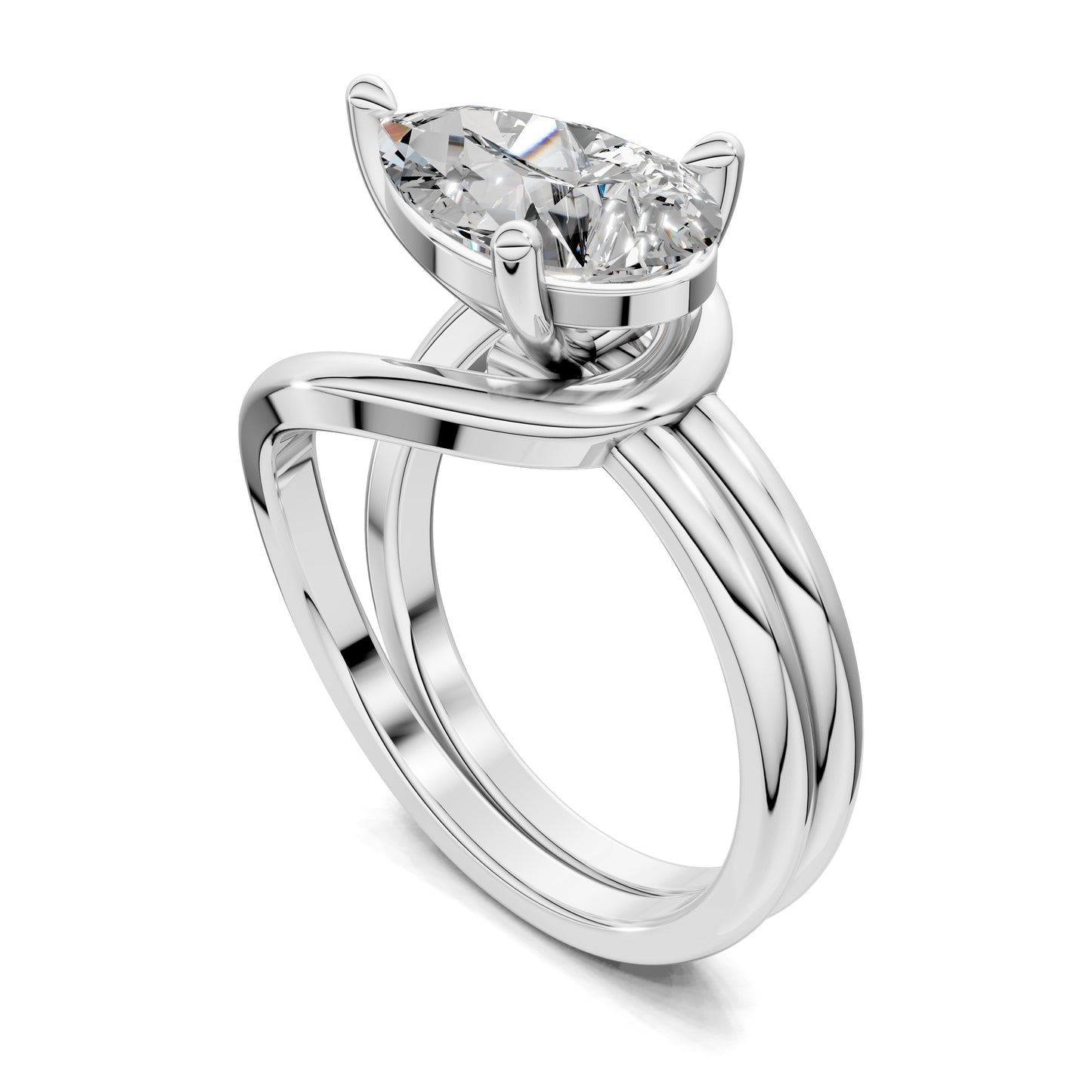 ELARA PEAR TWIST RING