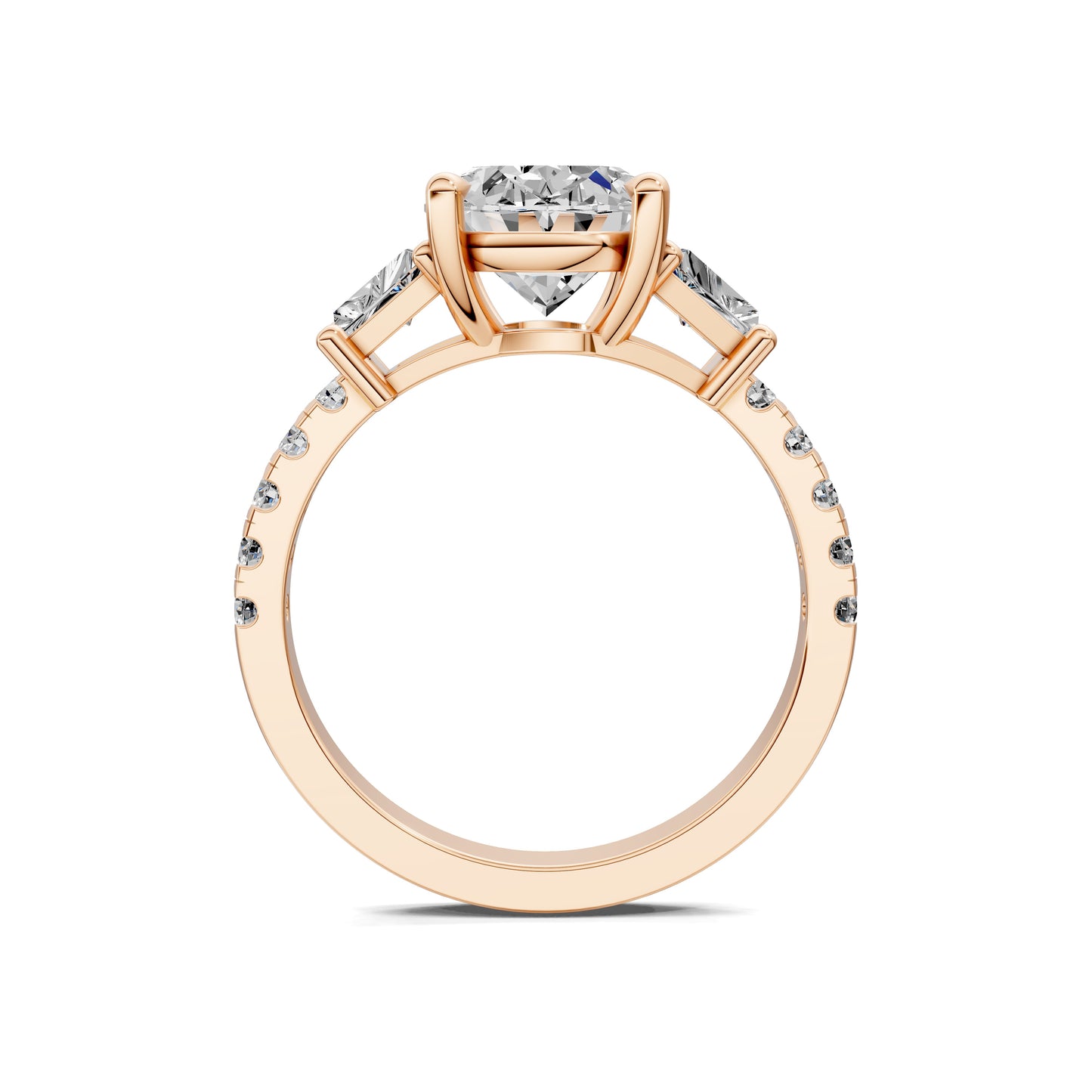 AUREA ROUND TRAPEZOID PAVÉ RING