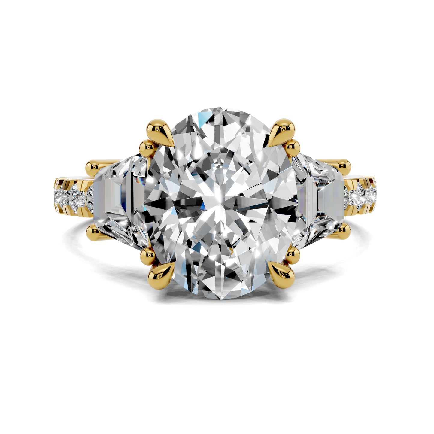 AUREA ROUND TRAPEZOID PAVÉ RING