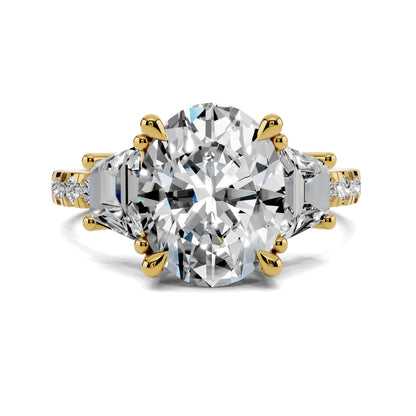 AUREA ROUND TRAPEZOID PAVÉ RING