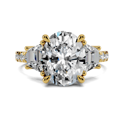 AUREA ROUND TRAPEZOID PAVÉ RING