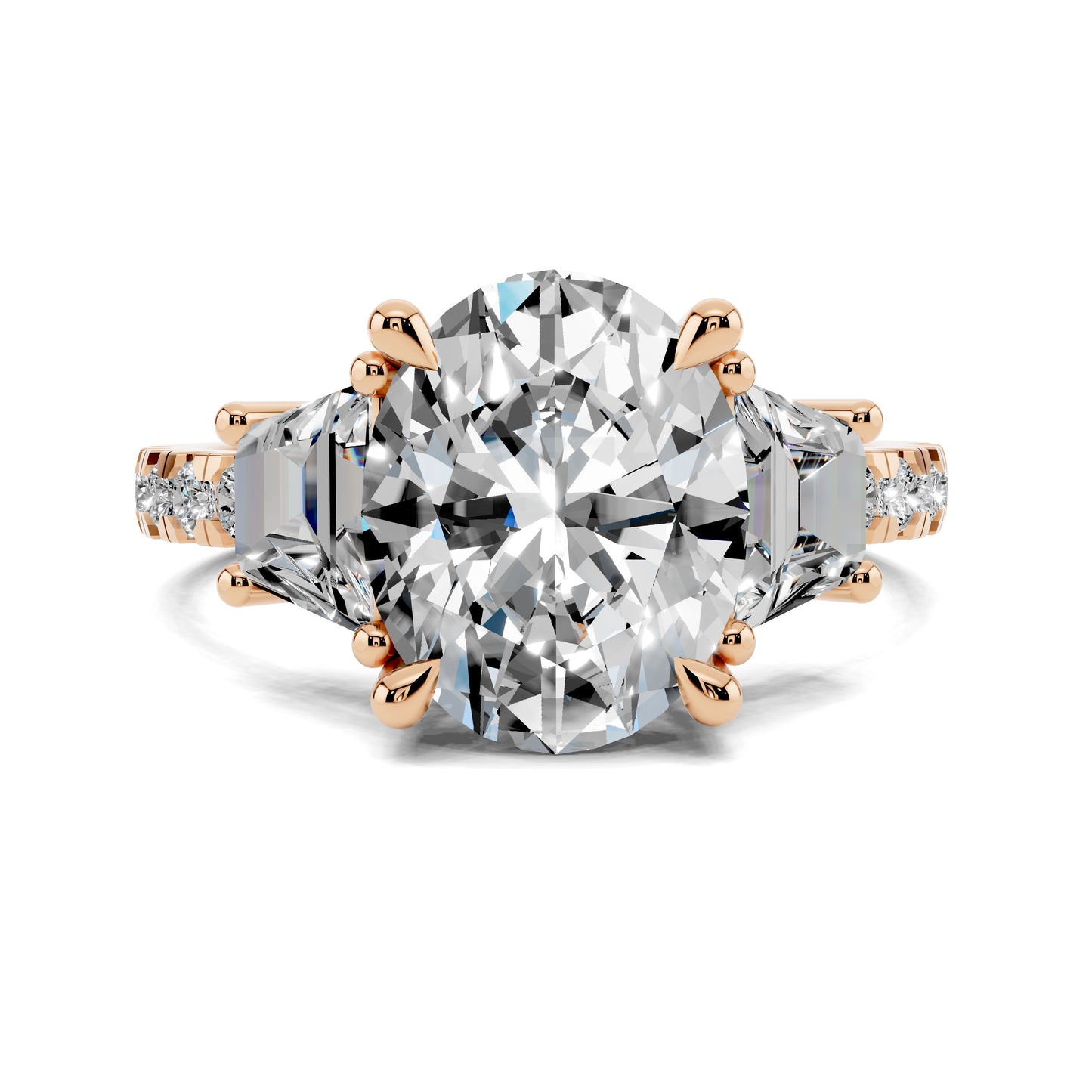 AUREA ROUND TRAPEZOID PAVÉ RING