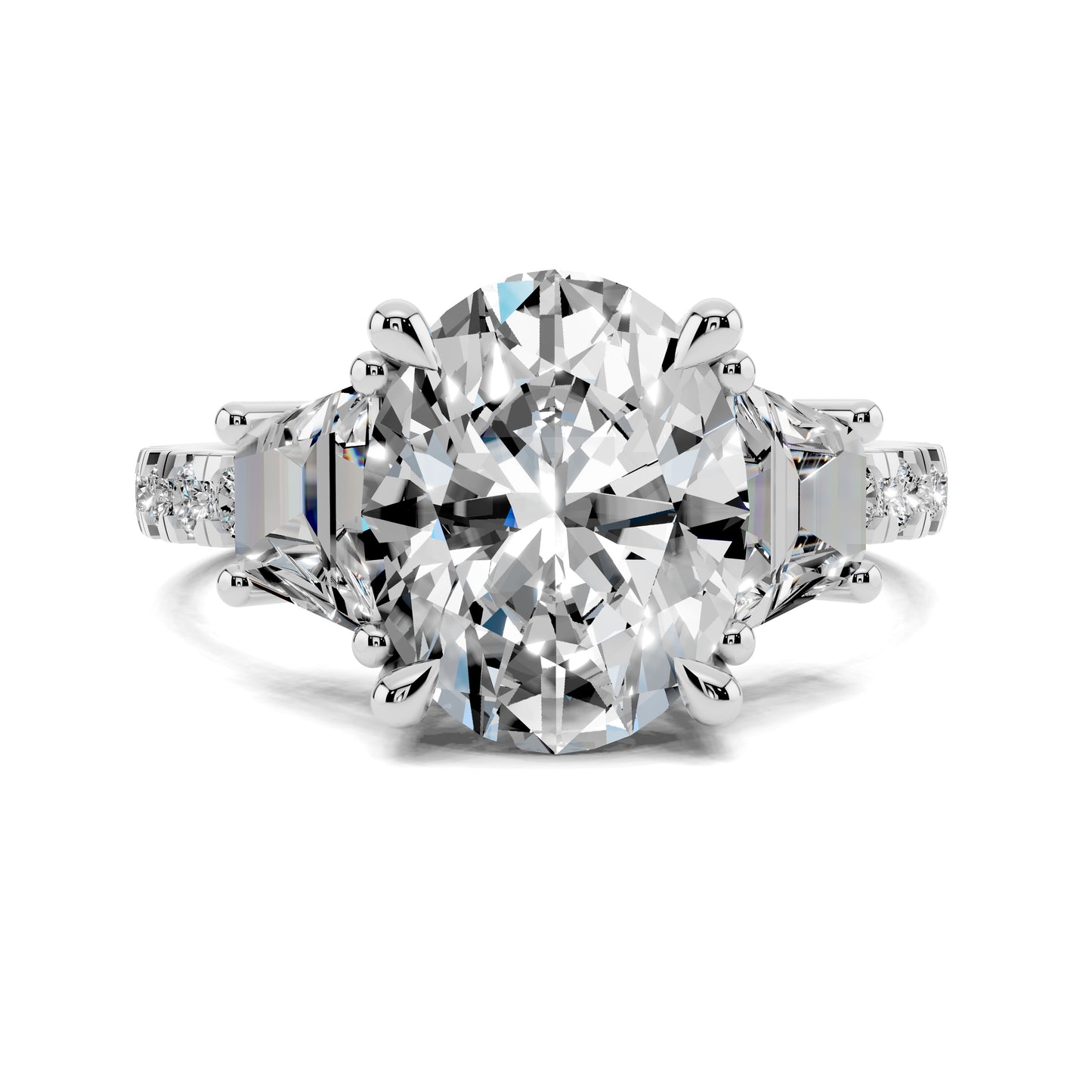 AUREA ROUND TRAPEZOID PAVÉ RING