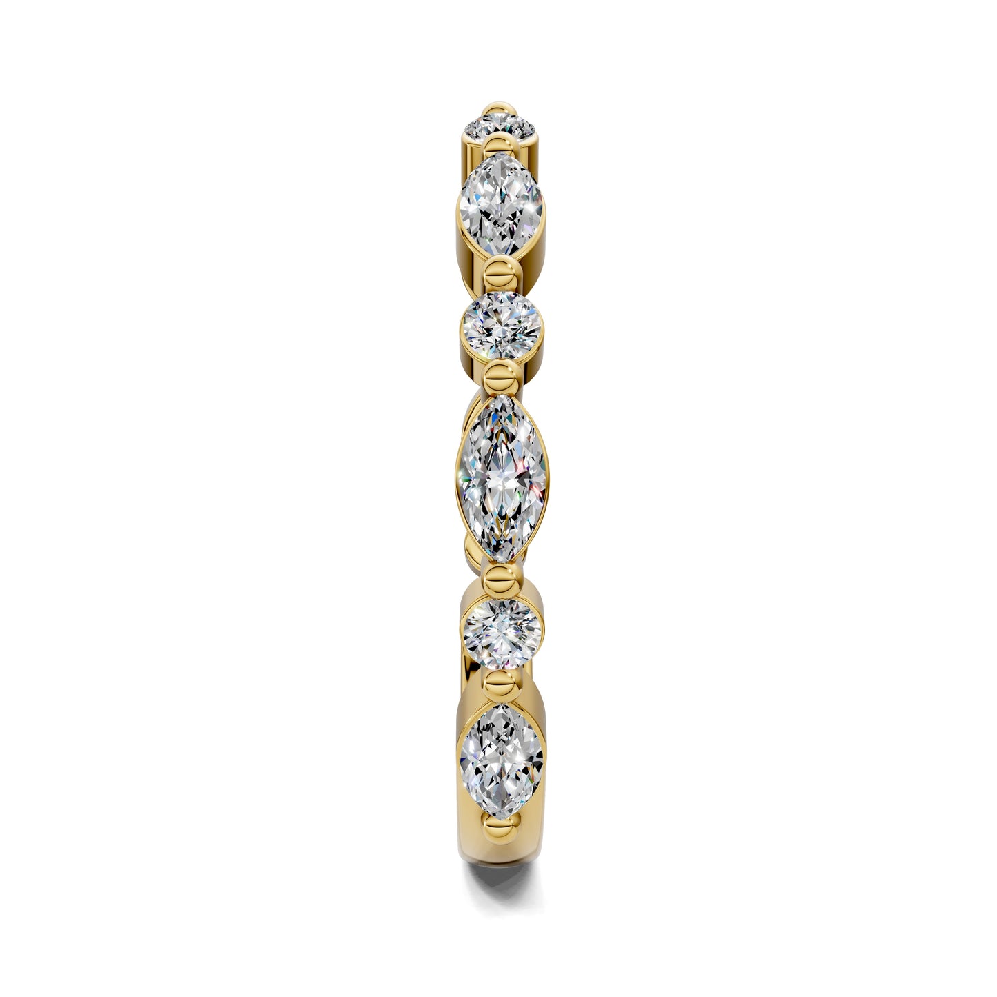 INEZ ROUND AND MARQUISE OPEN DIAMOND RING