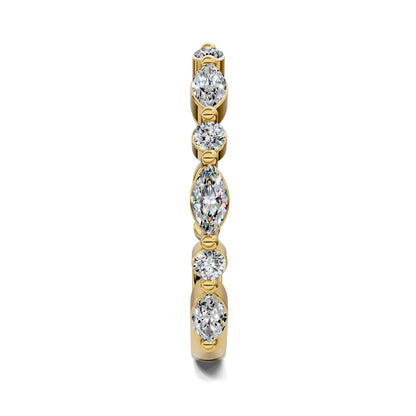 INEZ ROUND AND MARQUISE OPEN DIAMOND RING