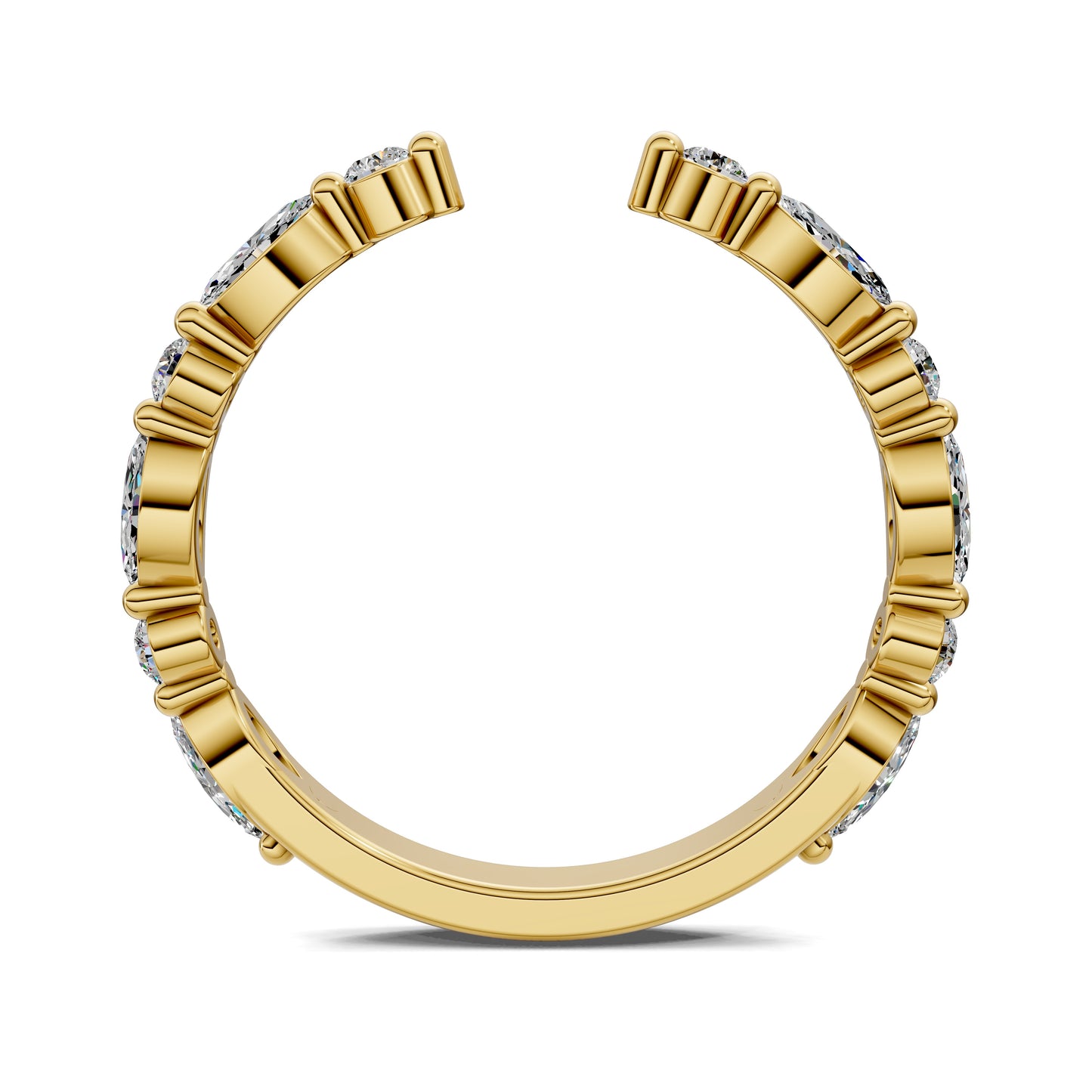 INEZ ROUND AND MARQUISE OPEN DIAMOND RING