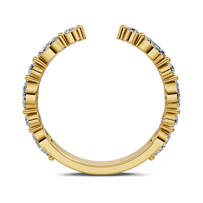INEZ ROUND AND MARQUISE OPEN DIAMOND RING